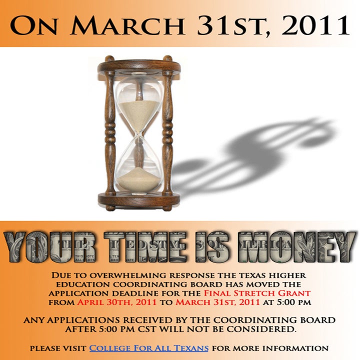 Deadline for Final Stretch Grant has Changed